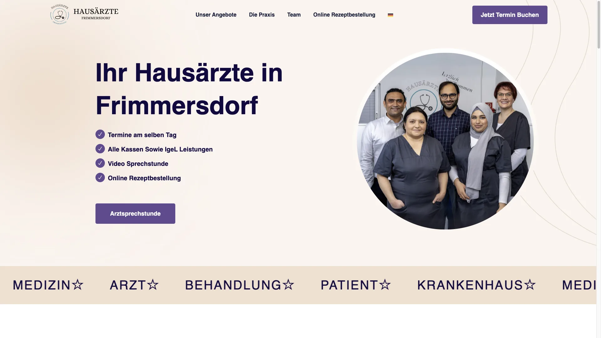 Family Health Care Center website preview